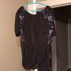 Embroidered off the shoulder Free people top
